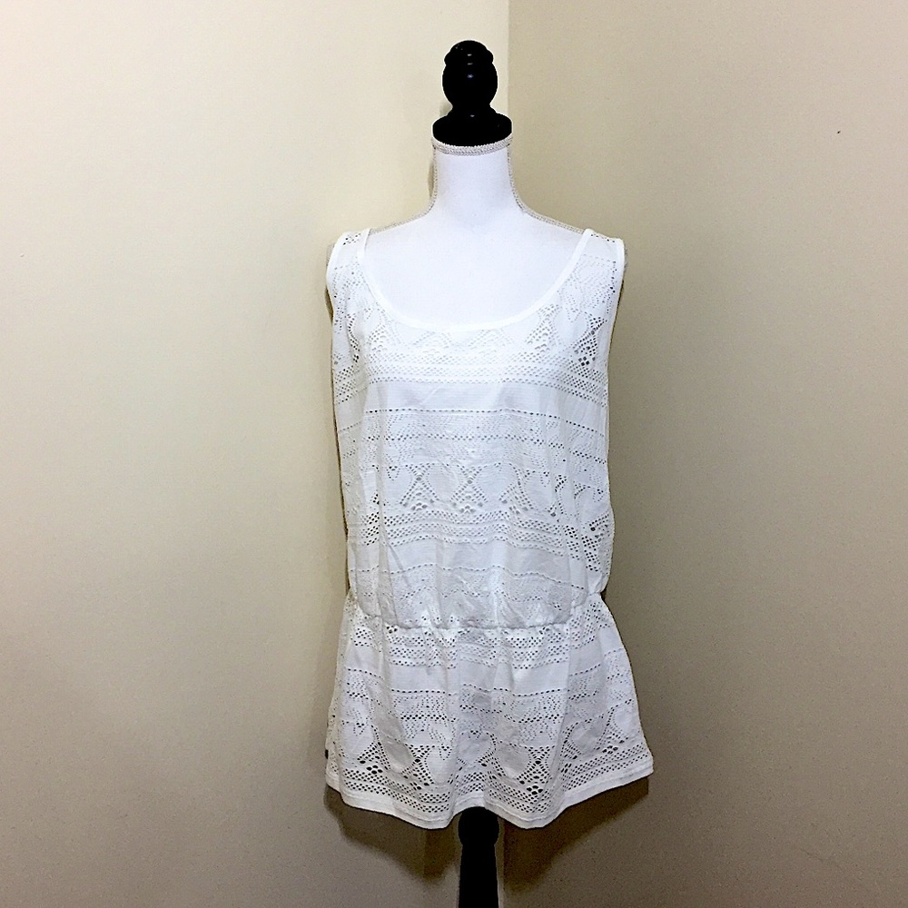 ASOS Curve || woman’s White Lace Bath Suit Cover size 18
